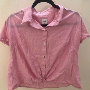 cabi tied knot button up shirt